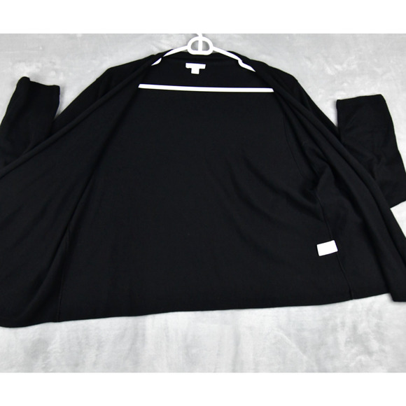 J.JILL Cardigan Tie Front Shrug Sweater Women Large Black Linen Blend - Picture 3 of 8